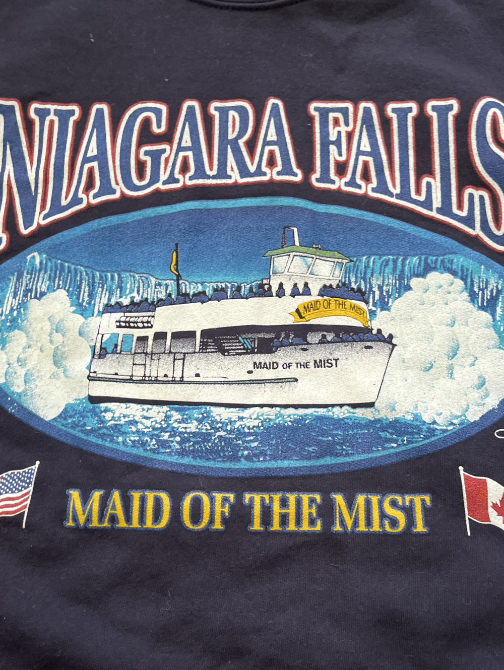 Vintage 90s Niagara Falls Maid of the Midst Graphic Crewneck Sweatshirt Large - Picture 2 of 7